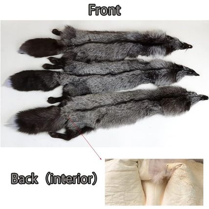 Genuine Natural Tanned Silver Fox Hides Fur Pelts Graded 1 Real Fox Skin Hides f