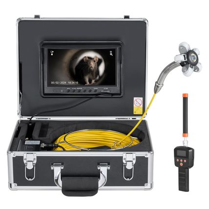 VEVOR Sewer Camera with 512Hz Locator, 165 Ft/50 M, 9" Drain Inspection Camera w