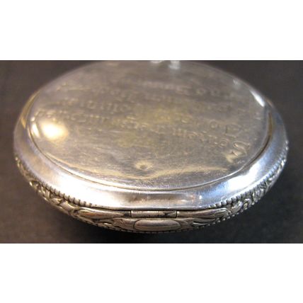 Antique SWISS = AMALPA = Watch Sterling Silver 800 Pocket Watch 15 jewels 1900's