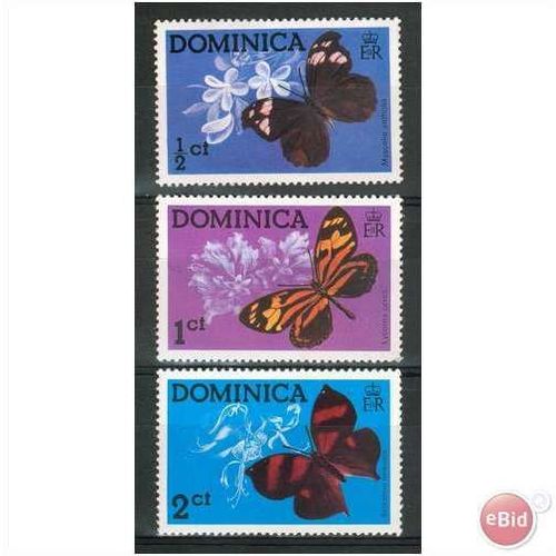 Dominica stamps 1975 - SG 459-461 Butterflies part set