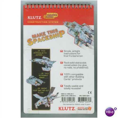 Klutz Space Ships Building Cards MIP