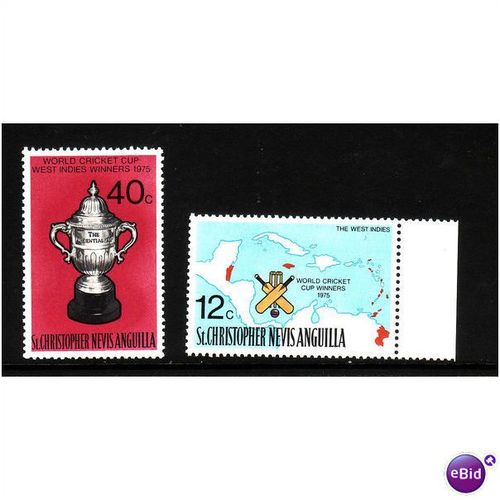 JAMAICA 1976 WORLD CUP CRICKET SG 419/420 SET 2 VALS U/M MINT