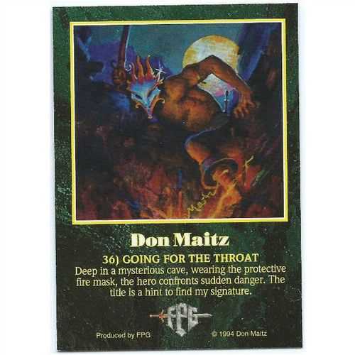 Don Maitz Series 1 Fantasy Art - #36 - Going for the Throat