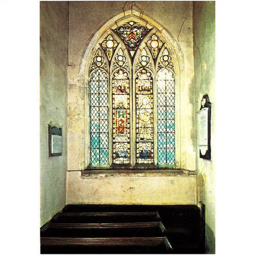 Colour Postcard - Window, St Mary's Priory Church, Deerhurst, Gloucestershire