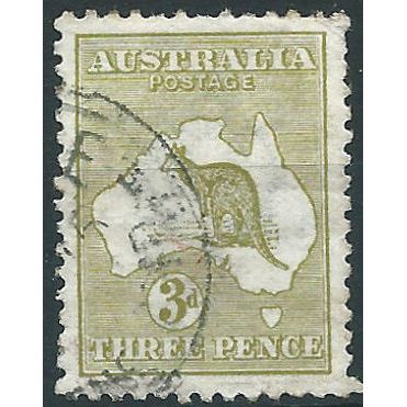 Australia 1913 SG5 3d Olive Fine Used .. ..