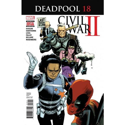 Deadpool (2016) #18 Marvel CIVIL WAR II Cable X-Men