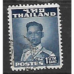 THAILAND 1951 1b BLUE KING BHUMIBOL SG 342 FINE USED#