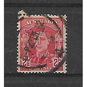 Australia.SG206 2 1/2d King George VI (Scarlet).Fine Used.Sep20a