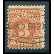 Used J82 3c Postage Due Average WA1341