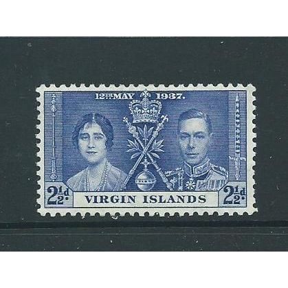 british virgin islands sg109 sg 109 mnh coronation