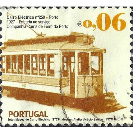 PORTUGAL, RAIL, Electric tram 1927, brown 2008, 0.06, #4