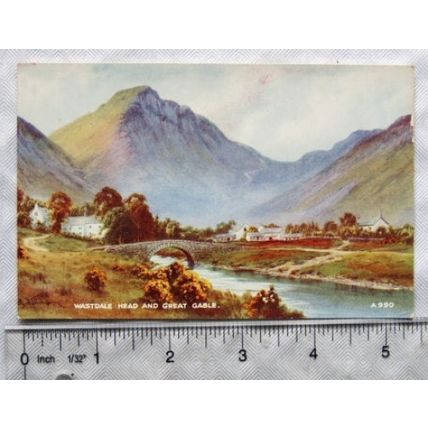vintage postcard Wastdale Head & Great Gable