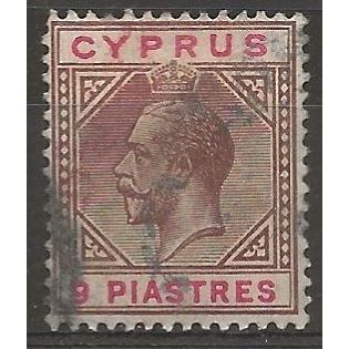 Cyprus 1915 SG81 9pi Brown & Carmine Good/Fine Used ..