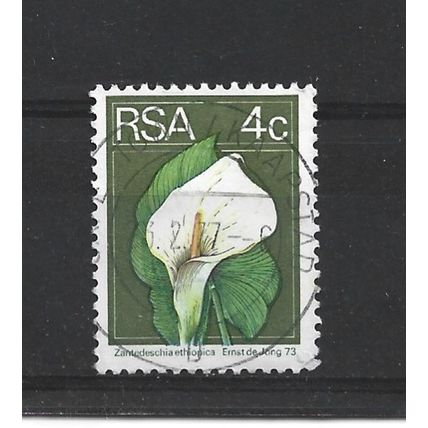 SouthAfrica.SG351 4c Arum Lily.Paper Unchecked.Fine Used.Sep25c