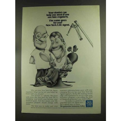 1972 New York Life Insurance Ad - Dentist Can Help