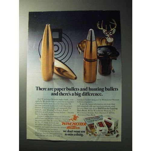 1977 Winchester Western Bullets Ad - A Big Difference