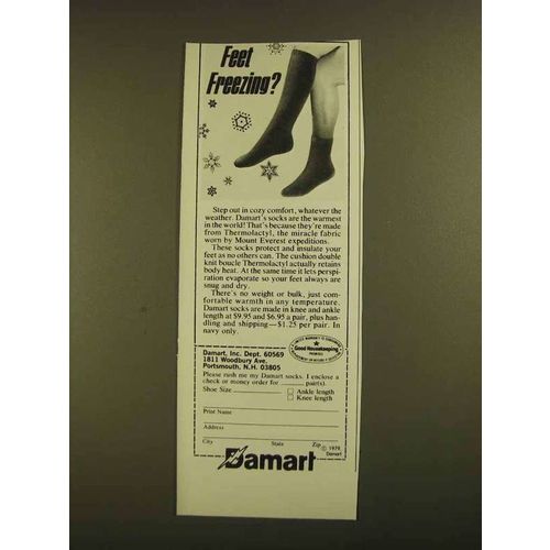 1979 Damart Socks Ad - Feet Freezing?
