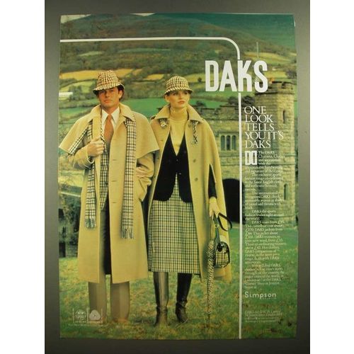 1979 DAKS Fashion Ad - One Look Tells You It's DAKS