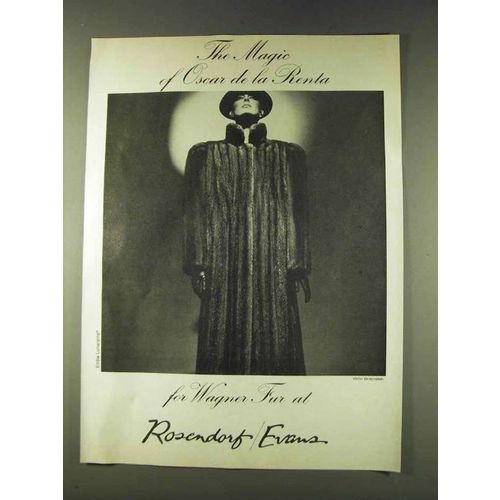 1979 Oscar de la Renta Wagner Fur Ad - Magic