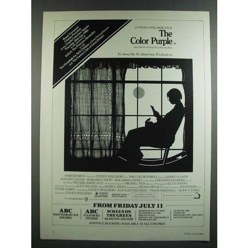 1986 The Color Purple Movie Ad - It's About Life. It's About Love