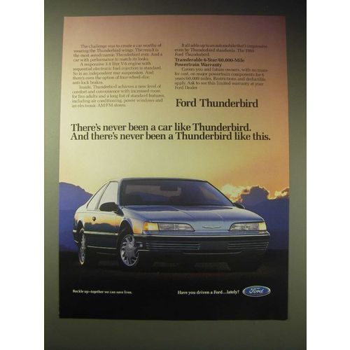 1989 Ford Thunderbird Ad - There's never been a car like Thunderbird