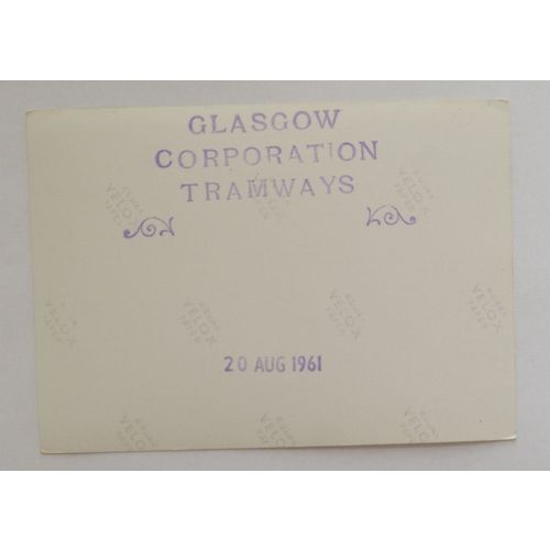 Photo Glasgow Tram in 1961 ref.2