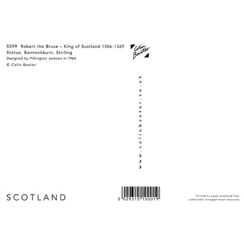 S599: Robert the Bruce - King of Scotland 1306 - 1329 Statue, Bannockburn.