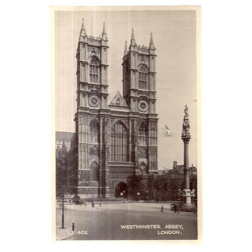 WESTMINSTER ABBEY, LONDON . unused vintage postcard. c. 1950..Lansdowne =