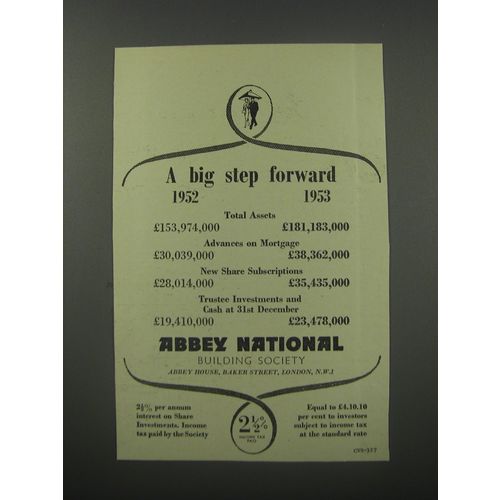 1954 Abbey National Building Society Ad - A big step forward