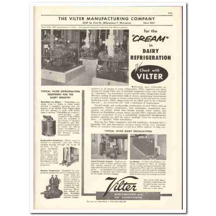 Vilter Mfg Company 1956 vintage dairy catalog refrigeration equipment