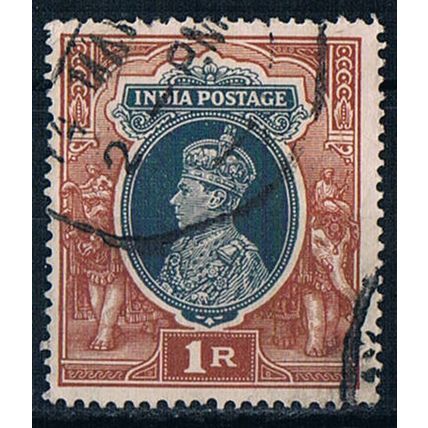 India 1937 SG259 indi67 King George VI 1r Used Stamp