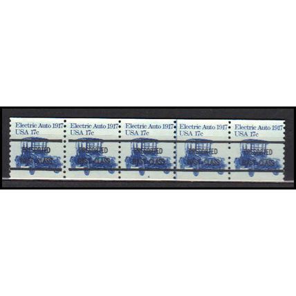 1906a 17c Electric Auto Fine MNH Dry Gum PNC 4A/5 Gap 2L AA0195