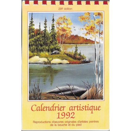 Calendrier Artistique 1992 Peinture d'Handicapé