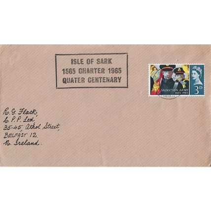 GB 1965 400th anniversary of charter cover with special Sark franking