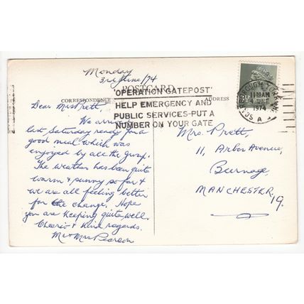 Hotel Elizabethan Albion Road Scarborough Postcard 1974 Yorkshire