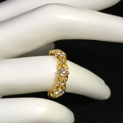 Ring Simple Hollow 14k Yellow Gold Plate #288 USA Seller