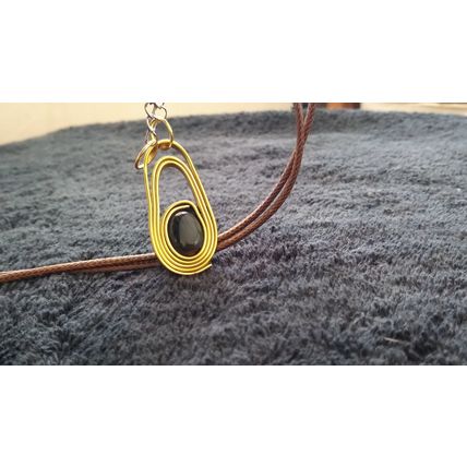 Blue Tigers eye gold swirls Imported gemstone handmade jewelry 18 inch necklace