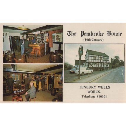 Pembroke House Tenbury Wells Worcester Hotel Pub Postcard