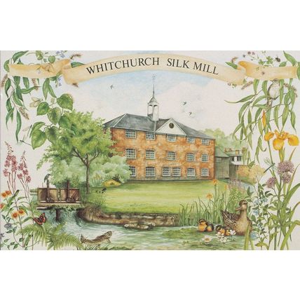 Whitchurch Silk Mill River Test Hampshire Wendy Bramall 2x Postcard s