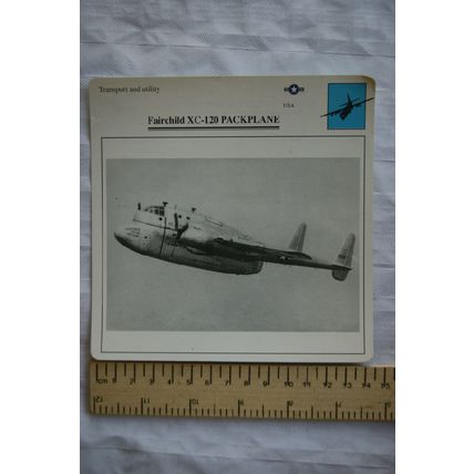Fairchild XC-120 Packplane - USA - Transport & Utility - Collectors Club Card