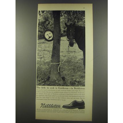 1956 Nettleton Shoes Ad - The hide to seek is Cordovan - in Nettletons