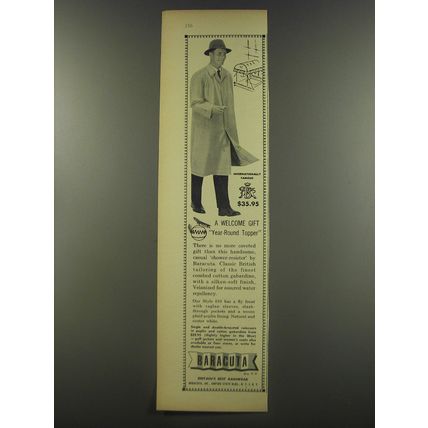 1956 Baracuta Coat Ad - A welcome gift year-round topper