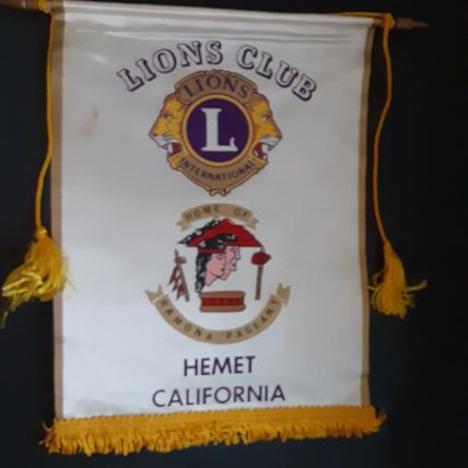 Lions Club International Banner Hemet CA California Home Ramona Pageant Vintage