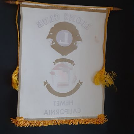Lions Club International Banner Hemet CA California Home Ramona Pageant Vintage
