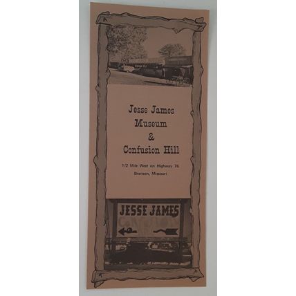 50's Jesse James Museum Confusion Hill Brochure Branson Mo. Missouri Mid-Century