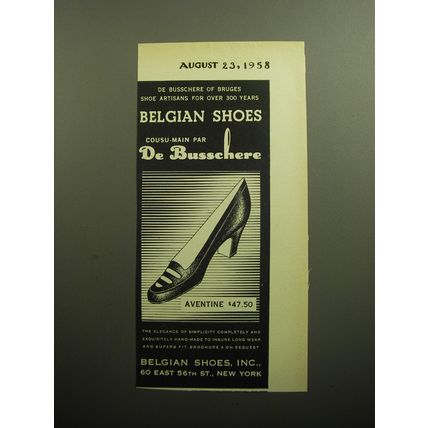 1958 De Busschere Aventine Shoes Avertisement