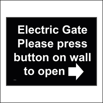Security Gates Sign Parking Smoke Fire Entry Rubbish Waste Electronic GBL032