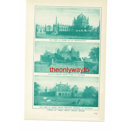 Tombs In Seringapatam, Bejapore And Secundra, India, Book Illustration), 1907/9