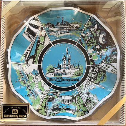 Walt Disney World fluted Dish never opened Vintage 1970's #200