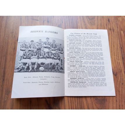 1960 Scottish Cup 1st Round - Berwick Rangers vs Glasgow Rangers 30/1/60